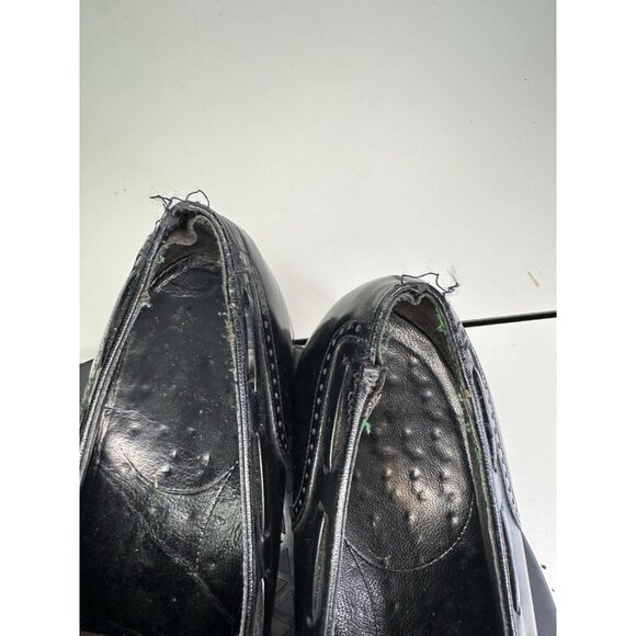 Florsheim Imperial Mens Leather Tasseled Loafers Shoes Size 9.5 C Black Slip On - Picture 4 of 9